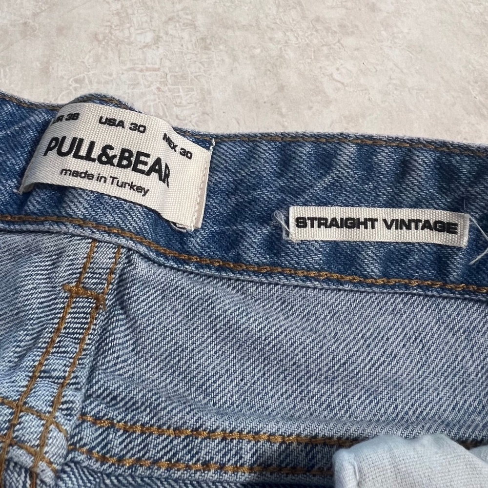Mens Pull&Bear “Straight Vintage” Jeans W30 / (Unisex, Blue Denim)👖Bundle & Save - Picture 4 of 9